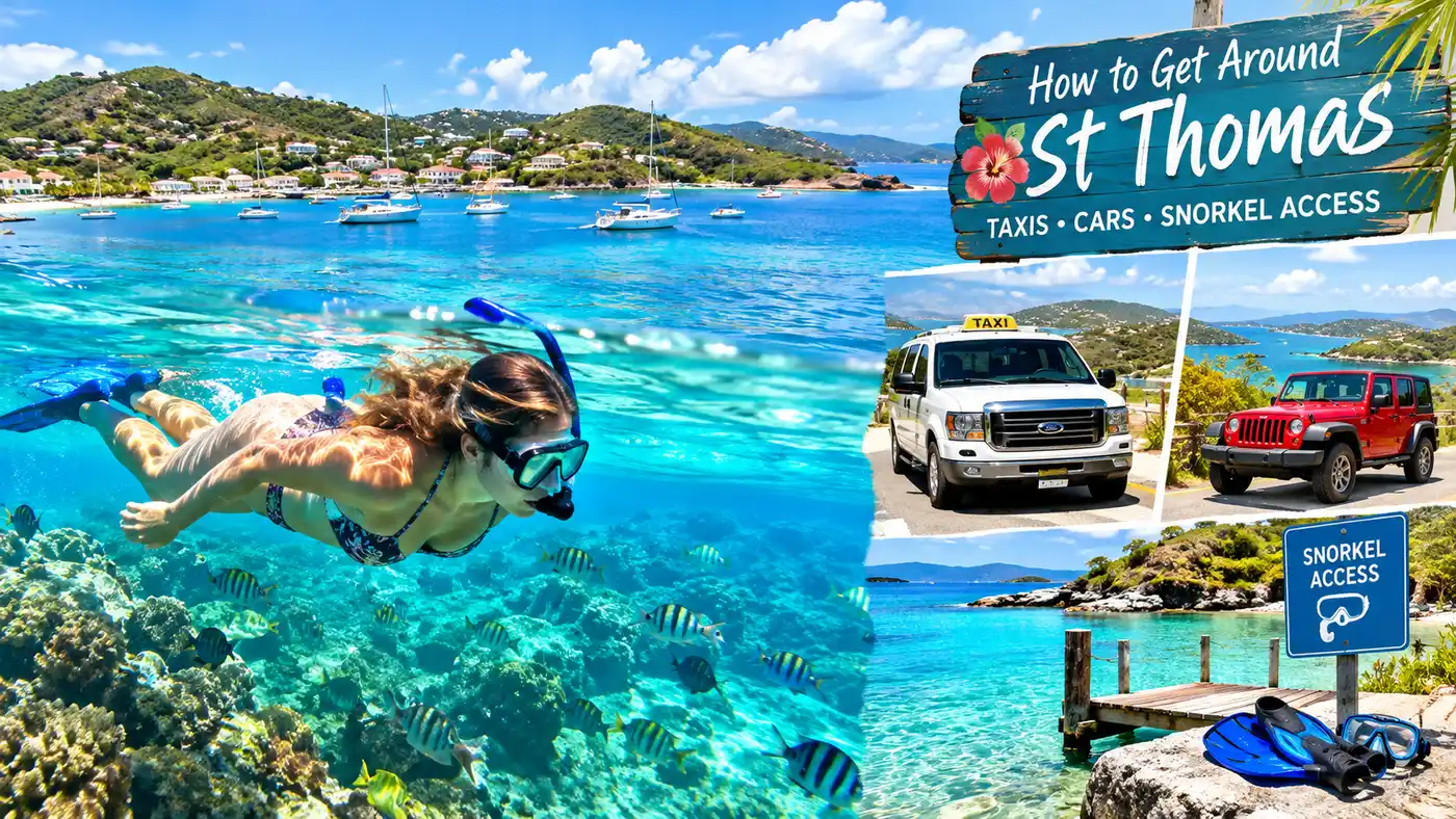 Cómo moverse en taxis, autos y acceso a snorkel en St. Thomas